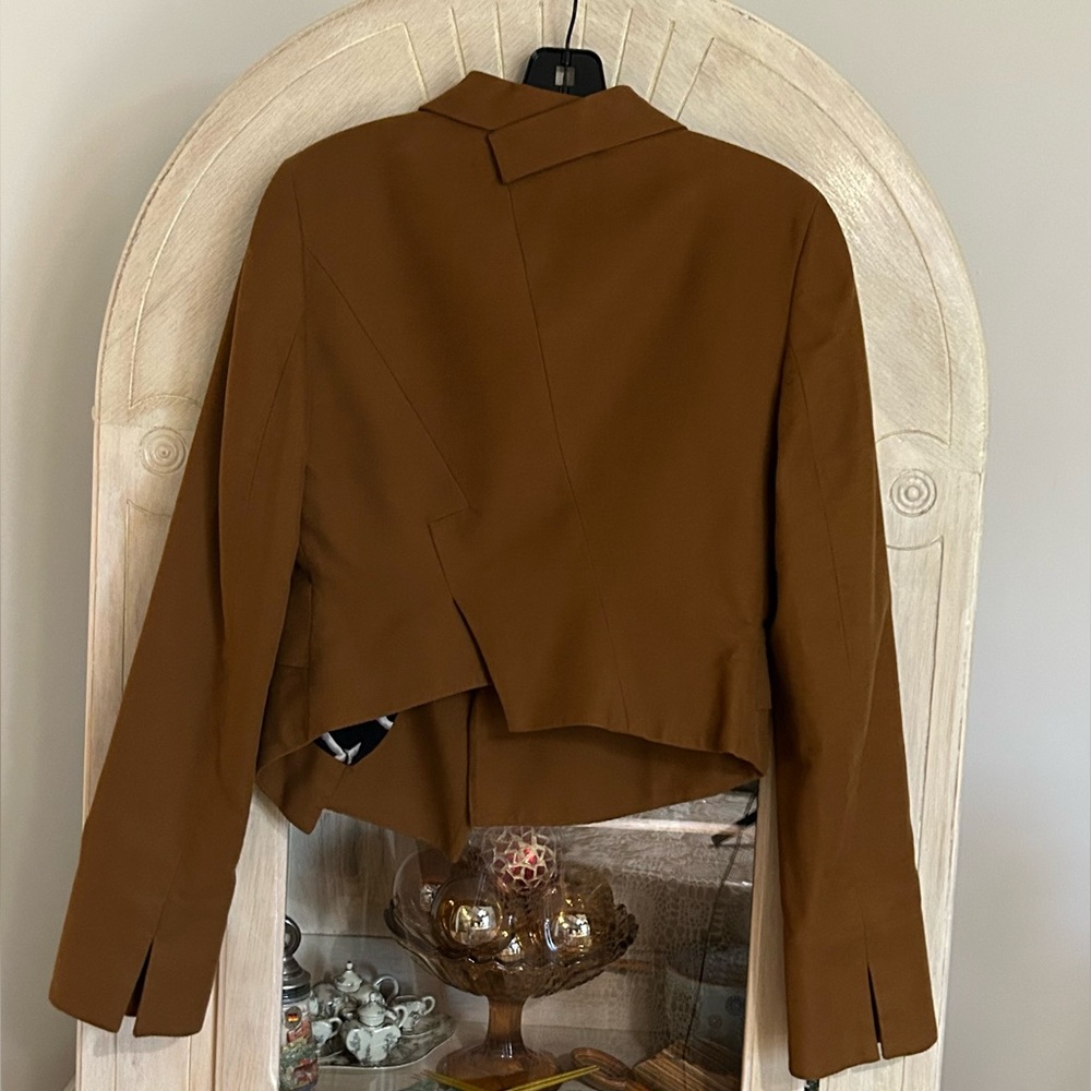 Rachel Rachel Roy Women's Asymmetrical Brown Blazer, Size 10, New Without Tag - Picture 15 of 16